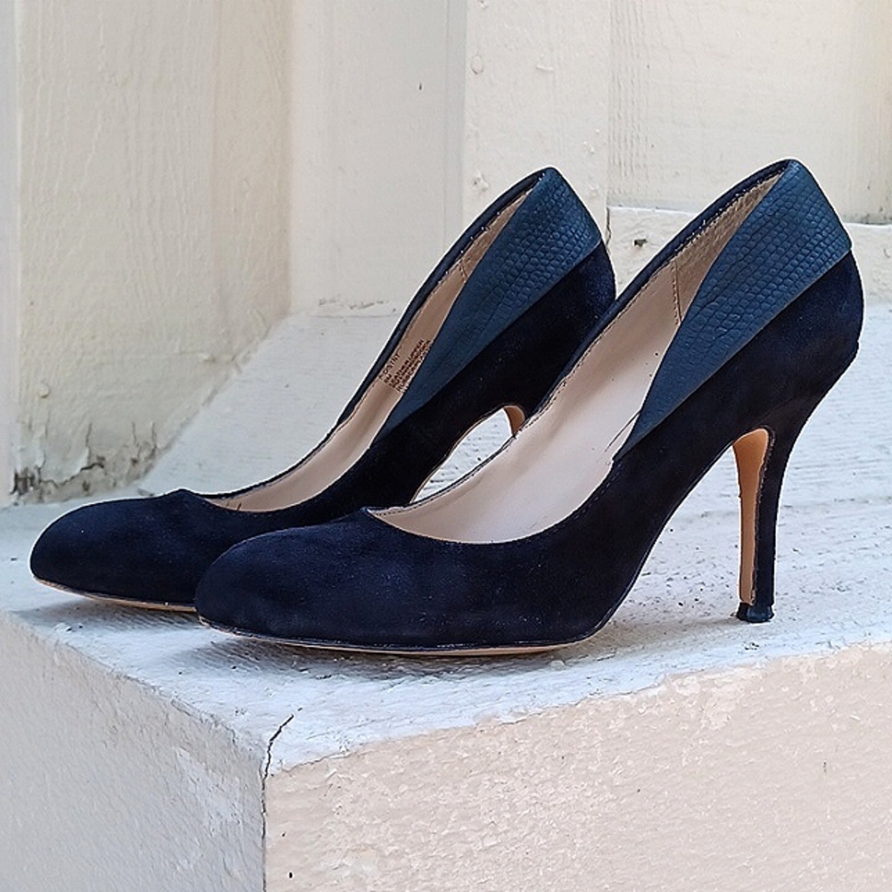 Black Suedelike Leather Steve Madden Heels